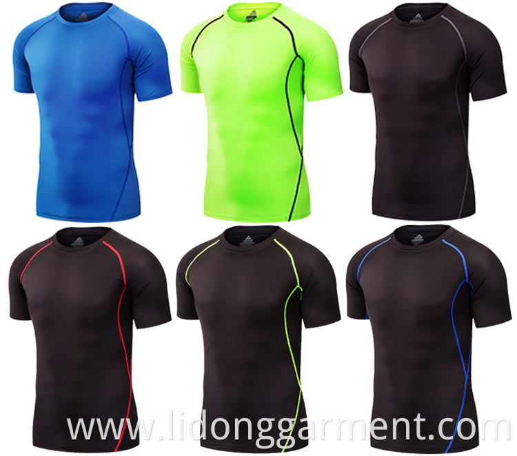 new style running tights fit man short sleevesport t-shirts